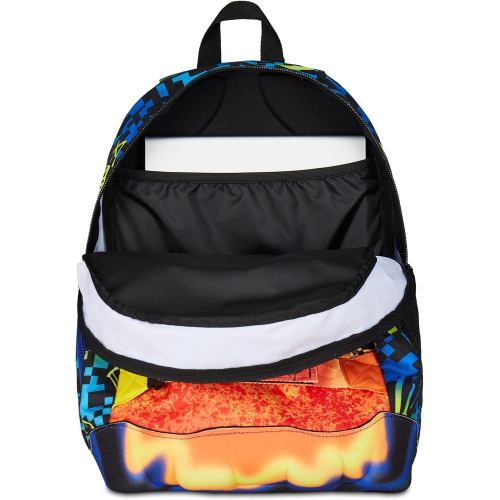 SEVEN 200102553 ZAINO SEVEN SCRIBBLED FLAME BOY, Doppio Scomparto Da 31 LITRI, Con Tasca X PC- Borraccia - Organizer
