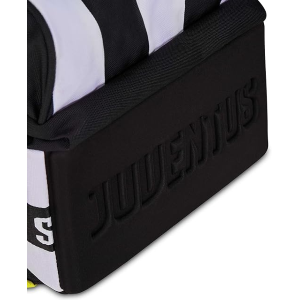 SEVEN 20B602500 ZAINO SDOPPIABILE JUVENTUS, Doppio Scomparto Estensibile, Bianco e Nero, Maxi Capienza, Schienale Preformato