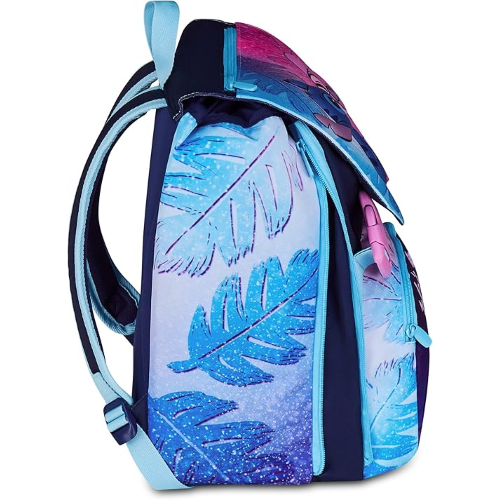 SEVEN 20H302501 ZAINO STITCH, Doppio Scomparto Estensibile, Lilla, Maxi Capienza, Schienale Preformato