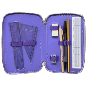 ASTUCCIO SCUOLA ANGEL STITCH DISNEY 3 ZIP PENNA PAPERMATE PENNARELLI GIOTTO