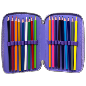 ASTUCCIO SCUOLA ANGEL STITCH DISNEY 3 ZIP PENNA PAPERMATE PENNARELLI GIOTTO