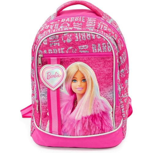 GIOCHI PREZIOSI ZAINO BARBIE, 3 Scomparti E Tasche Interne,Tasche Porta Borraccia, Schienale E Spallacci Imbottiti, Lt 24