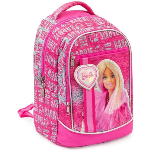 GIOCHI PREZIOSI ZAINO BARBIE, 3 Scomparti E Tasche Interne,Tasche Porta Borraccia, Schienale E Spallacci Imbottiti, Lt 24