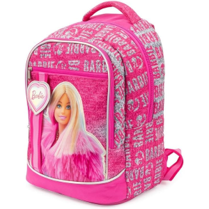 GIOCHI PREZIOSI ZAINO BARBIE, 3 Scomparti E Tasche Interne,Tasche Porta Borraccia, Schienale E Spallacci Imbottiti, Lt 24