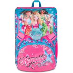 SEVEN 20H902501 ZAINO SIRENETTA MERMAID MAGIC, Doppio Scomparto Estensibile, Celeste, Maxi Capienza, Schienale Preformato