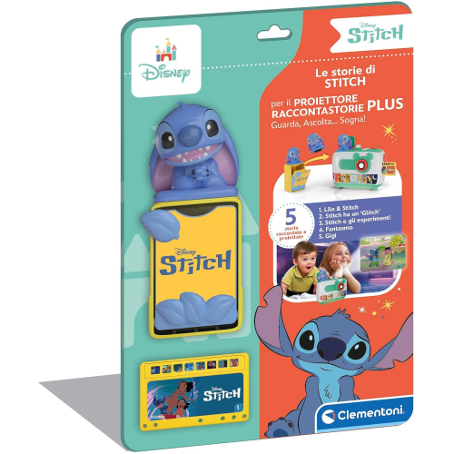 CLEMENTONI 17584 CARTUCCIA PROIETTORE STICH Disney Proiettore Raccontastorie Plus, Storyteller Bambini 2+ Anni