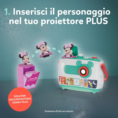 CLEMENTONI 17585 CARTUCCIA PROIETTORE MINNIE Disney Proiettore Raccontastorie Plus, Storyteller Bambini 2+ Anni