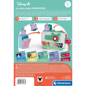 CLEMENTONI 17586 CARTUCCIA PROIETTORE PRINCIPESSE Disney Proiettore Raccontastorie Plus, Storyteller Bambini 2+ Anni
