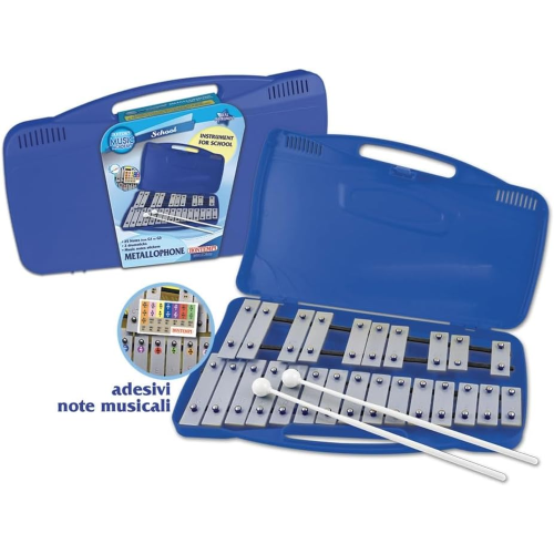 BONTEMPI 55 2530 RainbowSounds: Metallofono Cromatico a 25 Note con Astuccio in Plastica per Esplorare Melodie Colorate