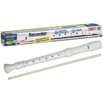 BONTEMPI 31 3420 FLAUTO DOLCE con Diteggiatura Barocca per Un'Esperienza Musicale Autentica, Bianco