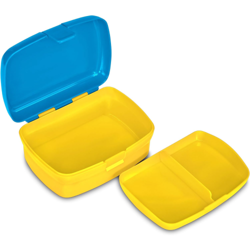 SEVEN SET PORTAMERENDA + BORRACCIA SPIDEY AMAZING FRIENDS, Divisorio interno, Borraccia 460ml ermetica, Facile da aprire