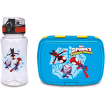 SEVEN SET PORTAMERENDA + BORRACCIA SPIDEY AMAZING FRIENDS, Divisorio interno, Borraccia 460ml ermetica, Facile da aprire
