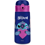 SEVEN BORRACCIA TERMICA LILO & STICH  Blu Fuxia, 460 ml, Acciaio inox bpa free, Cannuccia, caldo 12h/freddo 24h