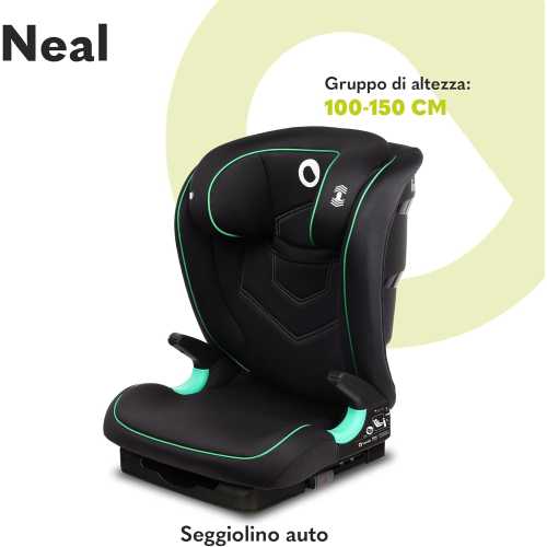 LIONELO 700504 CAR SEAT NEAL SEGGIOLINO AUTO 15-36 kg Isofix i-Size regolazione dello schienale a 3 livelli 