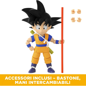 BANDAI – Dragon Ball Daima – Kid Goku – Action Figure Snodabile Dragon Stars 17 cm – Mini figura articolata di Goku – Licenza Ufficiale