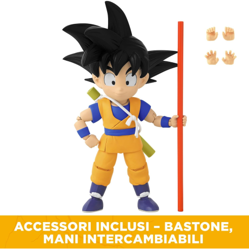 BANDAI – Dragon Ball Daima – Kid Goku – Action Figure Snodabile Dragon Stars 17 cm – Mini figura articolata di Goku – Licenza Ufficiale