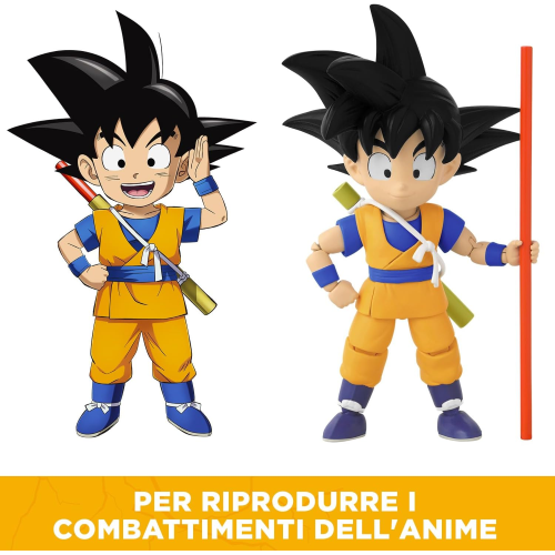 BANDAI – Dragon Ball Daima – Kid Goku – Action Figure Snodabile Dragon Stars 17 cm – Mini figura articolata di Goku – Licenza Ufficiale