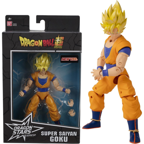 Dragon Ball Super Bandai Action figure snodabile Super Saiyan Goku Dragon Stars 17cm – Figurina Goku con accessori – Licenza ufficiale 