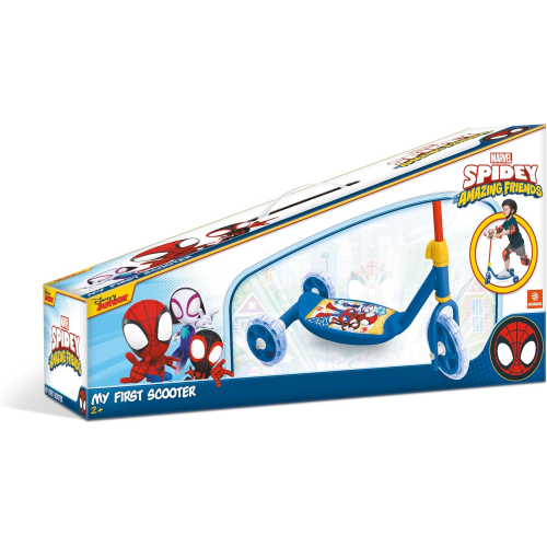 MONOPATTINO SPIDEY MARVEL 3 RUOTE, MY FIRST SCOOTER Monopattino Baby per bambini da 2 anni
