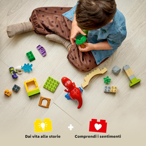 LEGO 10463 DUPLO MARVEL SPIDEY  Dinosauro Spidey-Rex vs. Goblin - Giocattolo per lo Sviluppo della Motricità Fine - 2 ANNI+