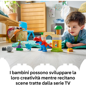 LEGO 10463 DUPLO MARVEL SPIDEY  Dinosauro Spidey-Rex vs. Goblin - Giocattolo per lo Sviluppo della Motricità Fine - 2 ANNI+