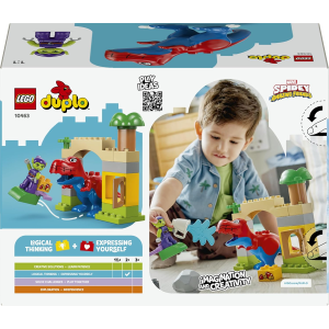 LEGO 10463 DUPLO MARVEL SPIDEY  Dinosauro Spidey-Rex vs. Goblin - Giocattolo per lo Sviluppo della Motricità Fine - 2 ANNI+