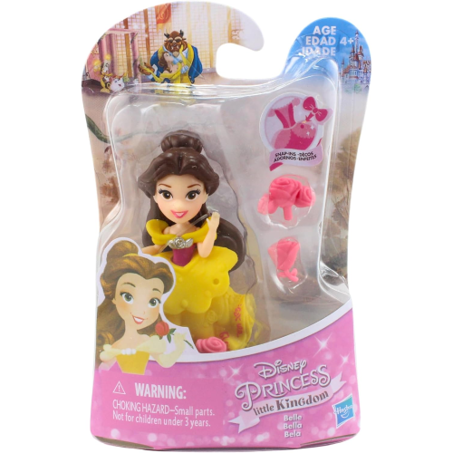 HASBRO PRINCIPESSA BELLE MINI, Disney B5325 - Mini Principessa BELLE 8 CM. - 4 ANNI+