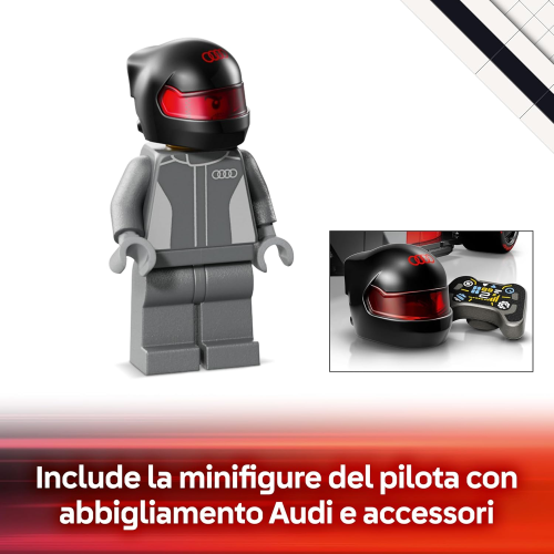 LEGO 77259 SPEED Champions Auto da Corsa Audi Revolut F1 Team R26 Giocattolo - Kit Modellismo con Minifigure del Pilota da Collezione