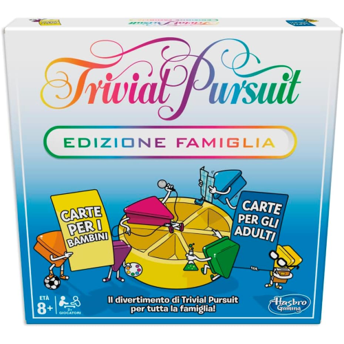 HASBRO E1924 GIOCO TRIVIAL PURSUIT EDIZIONE FAMIGLIA, Gioco da Tavolo Classico per Serate con Amici - 8 ANNI+