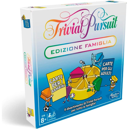 HASBRO E1924 GIOCO TRIVIAL PURSUIT EDIZIONE FAMIGLIA, Gioco da Tavolo Classico per Serate con Amici - 8 ANNI+