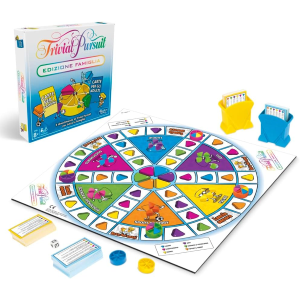 HASBRO E1924 GIOCO TRIVIAL PURSUIT EDIZIONE FAMIGLIA, Gioco da Tavolo Classico per Serate con Amici - 8 ANNI+