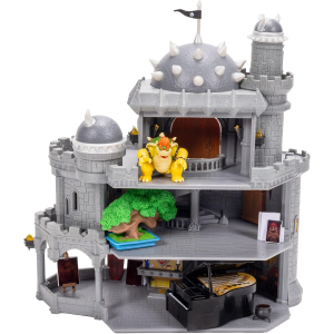 JAKKS 43225 SUPER MARIO GALAXI MOVIE, Il playset del Castello di Bowser include una minifigure articolata da 3,8 cm e accessori 