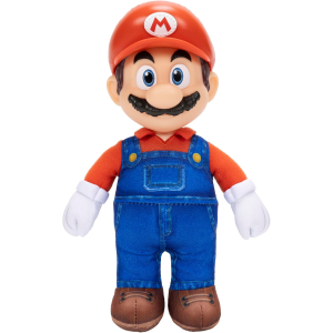 JAKKS 43254 SUPER MARIO GALAXI MOVIE, Peluche di Mario 23 cm, con testa scolpita