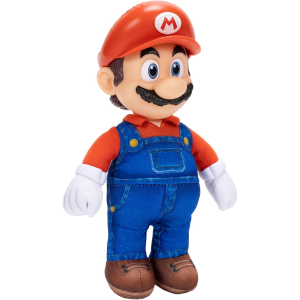 JAKKS 43254 SUPER MARIO GALAXI MOVIE, Peluche di Mario 23 cm, con testa scolpita