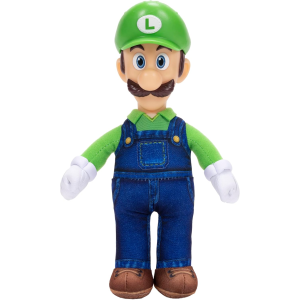 JAKKS 43255 SUPER MARIO GALAXI MOVIE, Peluche di LUIGI 23 cm, con testa scolpita