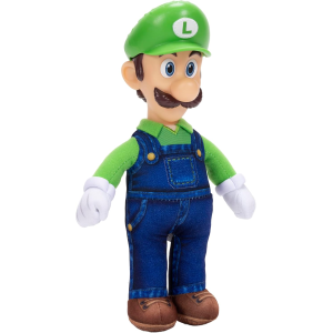 JAKKS 43255 SUPER MARIO GALAXI MOVIE, Peluche di LUIGI 23 cm, con testa scolpita