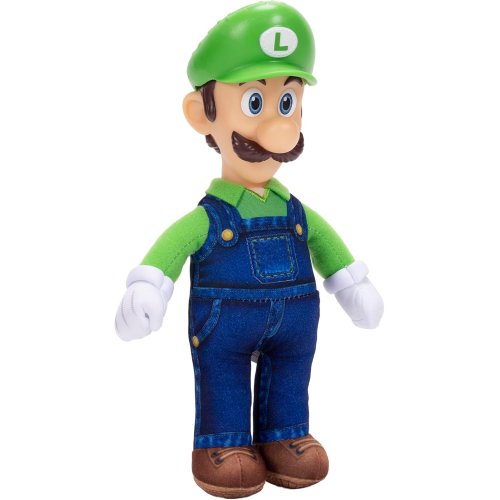 JAKKS 43255 SUPER MARIO GALAXI MOVIE, Peluche di LUIGI 23 cm, con testa scolpita