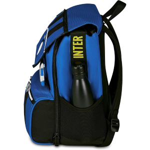 SEVEN 20F302500 ZAINO INTER, Seven Inter Zaino Calcio Doppio Scomparto Estensibile, Blu, Maxi Capienza, Schienale Preformato
