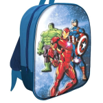 ZAINO ASILO 3D MARVEL AVENGERS, Zainetto 3D Elite HULK-IRON MAN- CAPITAN AMERICA 