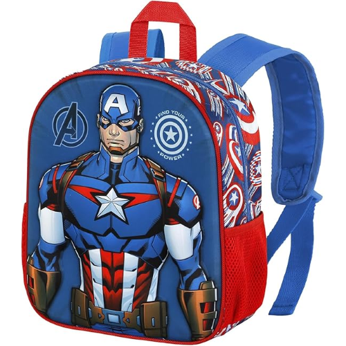 ZAINO ASILO 3D MARVEL AVENGERS, Zainetto 3D Elite CAPITAN AMERICA 