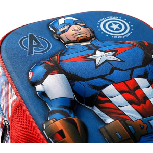 ZAINO ASILO 3D MARVEL AVENGERS, Zainetto 3D Elite CAPITAN AMERICA 