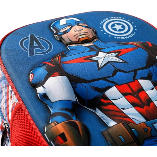 ZAINO ASILO 3D MARVEL AVENGERS, Zainetto 3D Elite CAPITAN AMERICA 