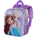 ZAINO ASILO 3D FROZEN, Zainetto 3D Elite Lilla, 25 x 30 cm, Capacità 7 L