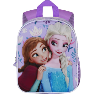ZAINO ASILO 3D FROZEN, Zainetto 3D Elite Lilla, 25 x 30 cm, Capacità 7 L