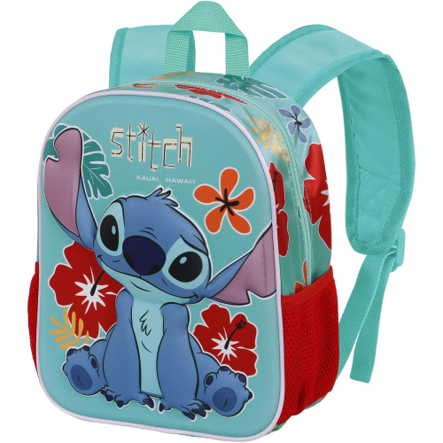 ZAINO ASILO 3D STICH, Zainetto 3D Elite Lilo e Stitch Tropic, 25 x 30 cm, Capacità 7 L