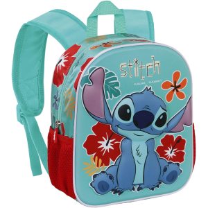 ZAINO ASILO 3D STICH, Zainetto 3D Elite Lilo e Stitch Tropic, 25 x 30 cm, Capacità 7 L