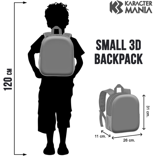 ZAINO ASILO 3D STICH, Zainetto 3D Elite Lilo e Stitch Tropic, 25 x 30 cm, Capacità 7 L