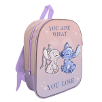ZAINO ASILO 3D STICH, Zainetto 3D Elite Lilo e Stitch ROSA, 25 x 30 cm, Capacità 7 L