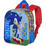 ZAINO ASILO 3D SONIC, Zainetto 3D Elite BLU, 25 x 30 cm, Capacità 7 L