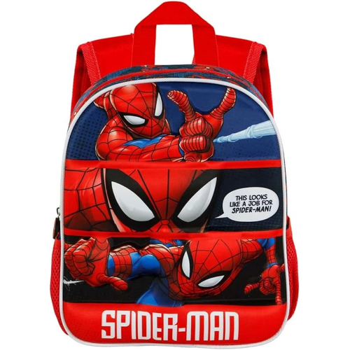 ZAINO ASILO 3D MARVEL SPIDERMAN, Zainetto 3D Elite, 25 x 30 cm, Capacità 7 L